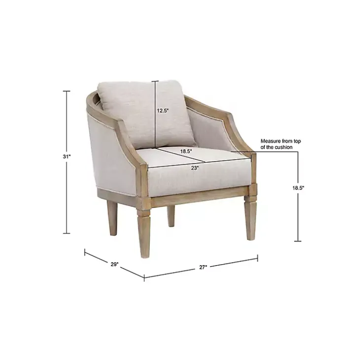 Outlet Kirklands Home Natural Hemp Martha Stewart Accent Chair Tan