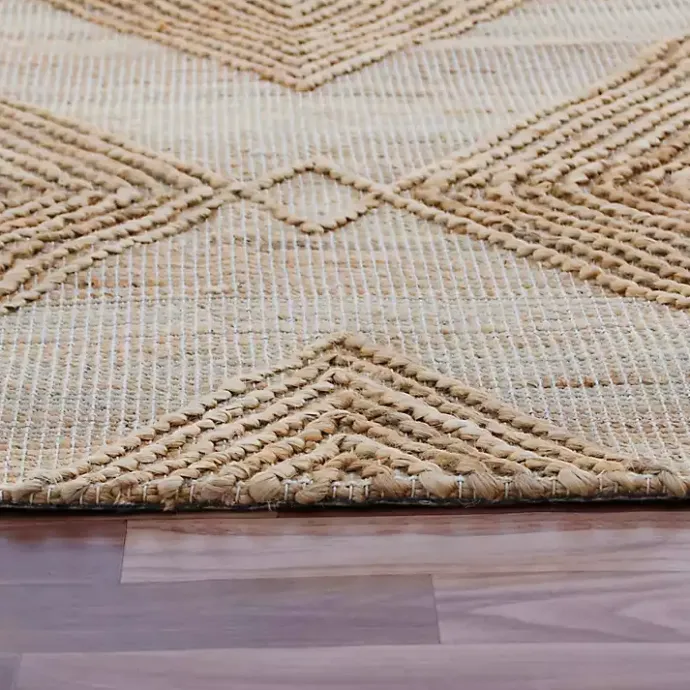 Hot Kirklands Home Natural Jute Diamond Modern Woven Area Rug, 5x8 Brown