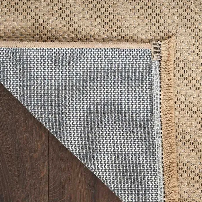 Discount Kirklands Home Natural Jute Solid Woven Area Rug, 7x9 Tan