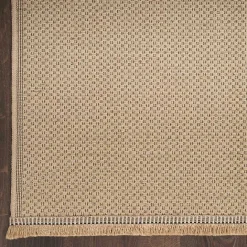 Discount Kirklands Home Natural Jute Solid Woven Area Rug, 7x9 Tan
