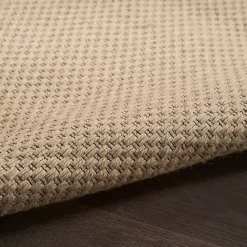 Discount Kirklands Home Natural Jute Solid Woven Area Rug, 7x9 Tan