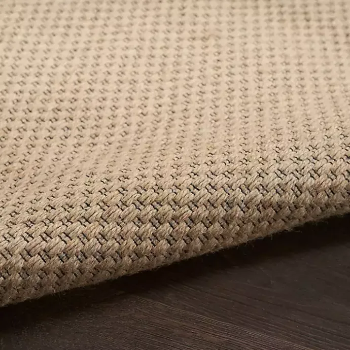 Discount Kirklands Home Natural Jute Solid Woven Area Rug, 7x9 Tan