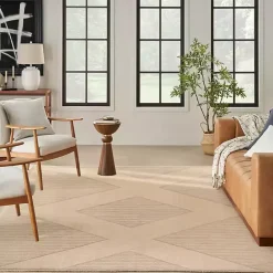 Hot Kirklands Home Natural Jute Woven Diamond Area Rug, 7x9