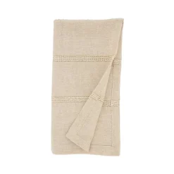 Online Kirklands Home Natural Leno Striped Napkins, Set of 4 Tan