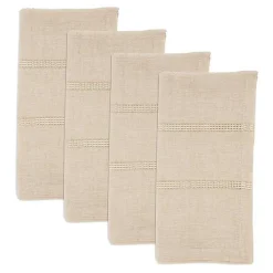 Online Kirklands Home Natural Leno Striped Napkins, Set of 4 Tan