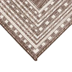 Clearance Kirklands Home Natural Linear Macy Indoor/Outdoor Area Rug, 4x7 Brown