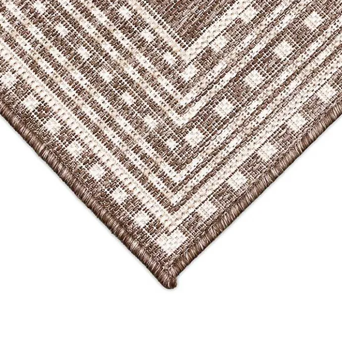 Sale Kirklands Home Natural Linear Macy Indoor/Outdoor Area Rug, 6x9 Brown