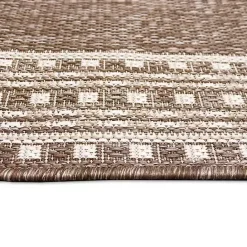 Sale Kirklands Home Natural Linear Macy Indoor/Outdoor Area Rug, 6x9 Brown