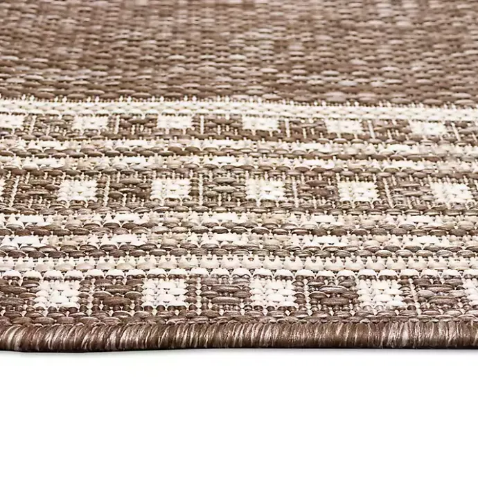 Sale Kirklands Home Natural Linear Macy Indoor/Outdoor Area Rug, 6x9 Brown