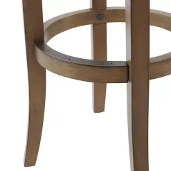 Clearance Kirklands Home Natural Linen and Wood Bar Stool Tan