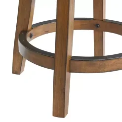 Hot Kirklands Home Natural Linen Barrel Base Swivel Counter Stool Set Tan