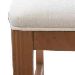 Clearance Kirklands Home Natural Linen Scalloped Dining Chairs, Set of 2 White