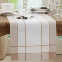 Online Kirklands Home Natural Long Banded Border Table Runner, 108 in.