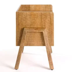 Sale Kirklands Home Natural Mango Wood Cubby Side Table Brown