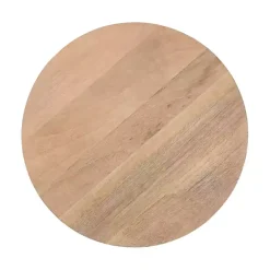 Hot Kirklands Home Natural Mango Wood Round Kershaw Accent Table Tan