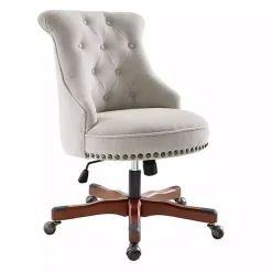 Hot Kirklands Home Natural Miller Tufted Office Chair Tan