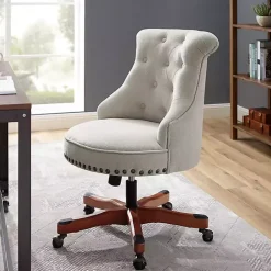 Hot Kirklands Home Natural Miller Tufted Office Chair Tan