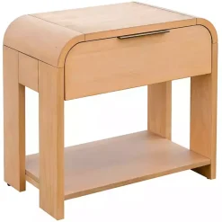 Best Kirklands Home Natural Modern Curve Nightsd Tan