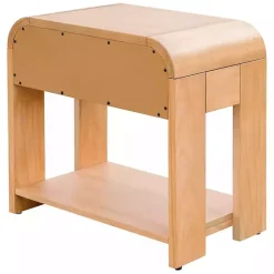 Best Kirklands Home Natural Modern Curve Nightsd Tan
