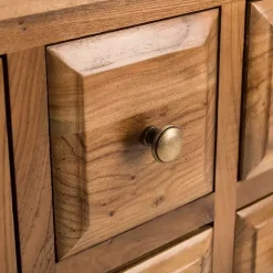 New Kirklands Home Natural Oak 4-Drawer Charlotte Sideboard Brown