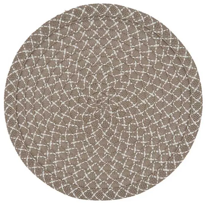Online Kirklands Home Natural Paper Woven Placemats, Set of 4 Brown