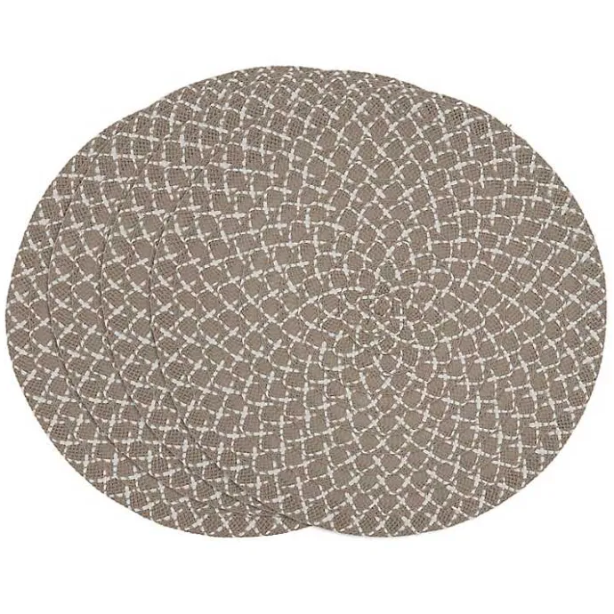 Online Kirklands Home Natural Paper Woven Placemats, Set of 4 Brown