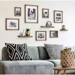 Online Kirklands Home Natural 10-pc. Gallery Wall Frame and Shelf Set Brown