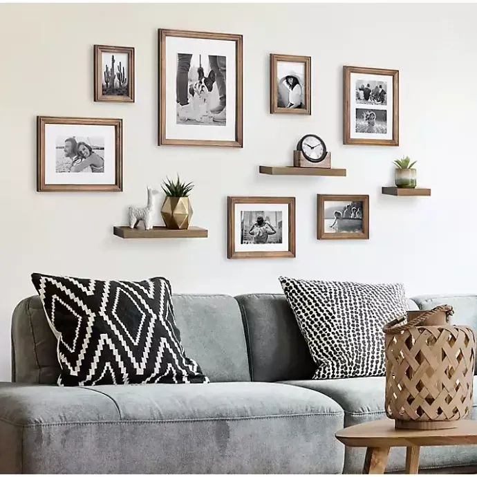 Online Kirklands Home Natural 10-pc. Gallery Wall Frame and Shelf Set Brown