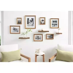 Online Kirklands Home Natural 10-pc. Gallery Wall Frame and Shelf Set Brown