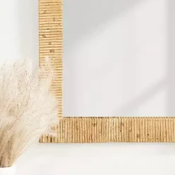 Online Kirklands Home Natural Rattan Arch Wall Mirror