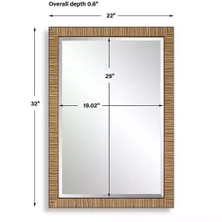 Clearance Kirklands Home Natural Rattan Beveled Wall Mirror