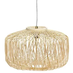 Kirklands Home Natural Rat Geometric Pendant Light Tan