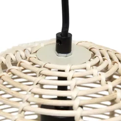 Kirklands Home Natural Rat Sphere Pendant Light Tan