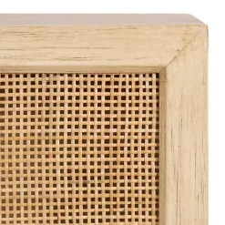 Outlet Kirklands Home Natural Rattan Wall Cabinet with Shelf