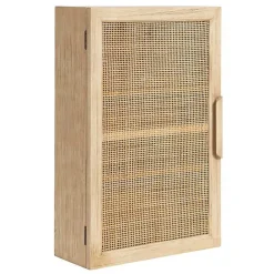 Outlet Kirklands Home Natural Rattan Wall Cabinet