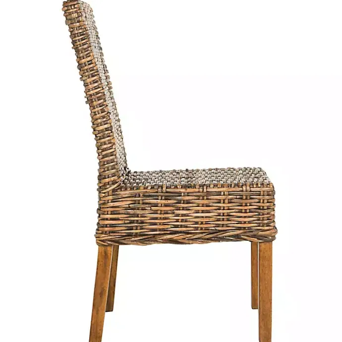 Outlet Kirklands Home Natural Rattan Wood Woven 2-pc. Dining Chair Set Brown