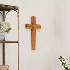 Online Kirklands Home Natural Reclaimed Wood Cross Wall Plaque Brown