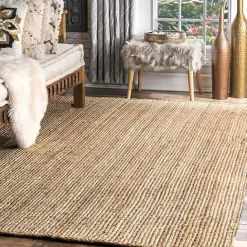 Clearance Kirklands Home Natural Reno Woven Area Rug, 4x6 Tan
