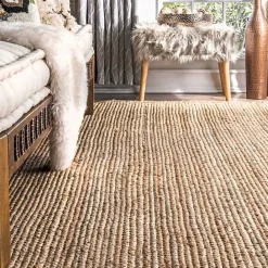 Clearance Kirklands Home Natural Reno Woven Area Rug, 4x6 Tan