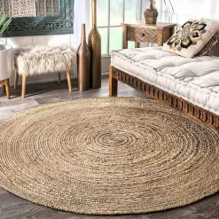 Kirklands Home Natural Reno Woven Round Area Rug, 6 ft. Tan