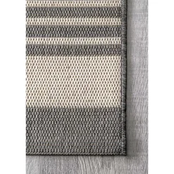 Outlet Kirklands Home Natural Robin Stripe Outdoor Area Rug, 6x9