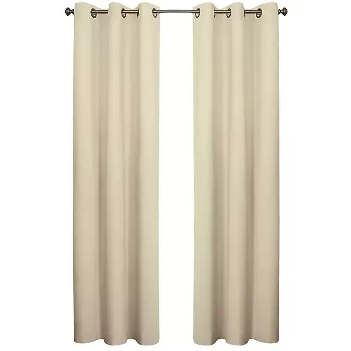 Outlet Kirklands Home Natural Room Darkening Curtain Panel Set, 95 in. Tan