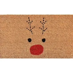 New Kirklands Home Natural Rudolph Coir and Vinyl Doormat, 29 in. Tan
