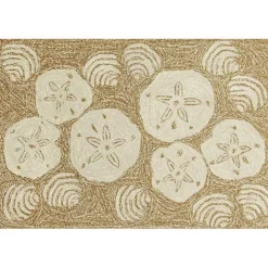 Online Kirklands Home Natural Sand Dollar Outdoor Accent Rug