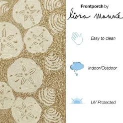 Online Kirklands Home Natural Sand Dollar Outdoor Accent Rug