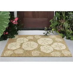 Online Kirklands Home Natural Sand Dollar Outdoor Accent Rug