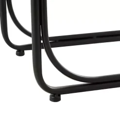 Online Kirklands Home Natural Seagrass and Black Metal C-Table Tan