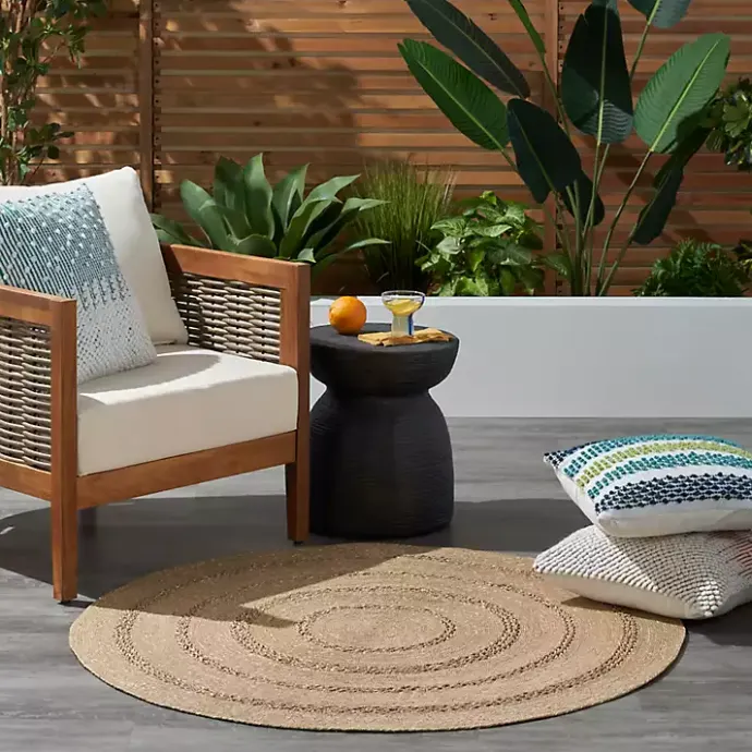 Hot Kirklands Home Natural Seagrass Indoor/Outdoor Area Rug, 5x5 Tan