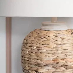 Hot Kirklands Home Natural Seagrass Woven Table Lamp Ivory