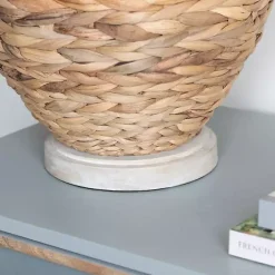 Hot Kirklands Home Natural Seagrass Woven Table Lamp Ivory